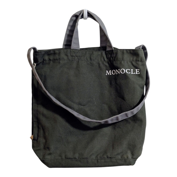 Monocle Magazine Canvas Tote Bag Olive Green - Picture 1 of 8